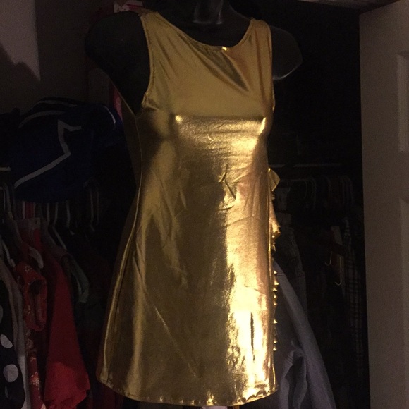 Melted Golden Dress - Picture 1 of 3